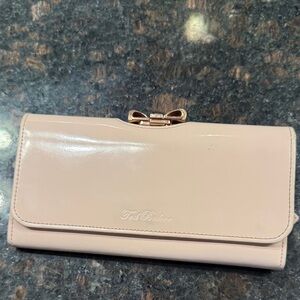 Ted Baker Blush Pink Clutch with Gold Bow
